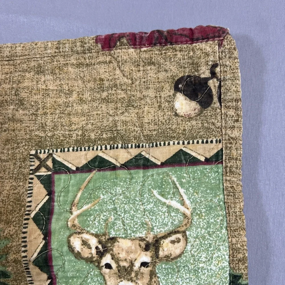 Set Of 2 Plow & Hearth Pillowcase Standard Multicolor Cotton Wildlife Imagery